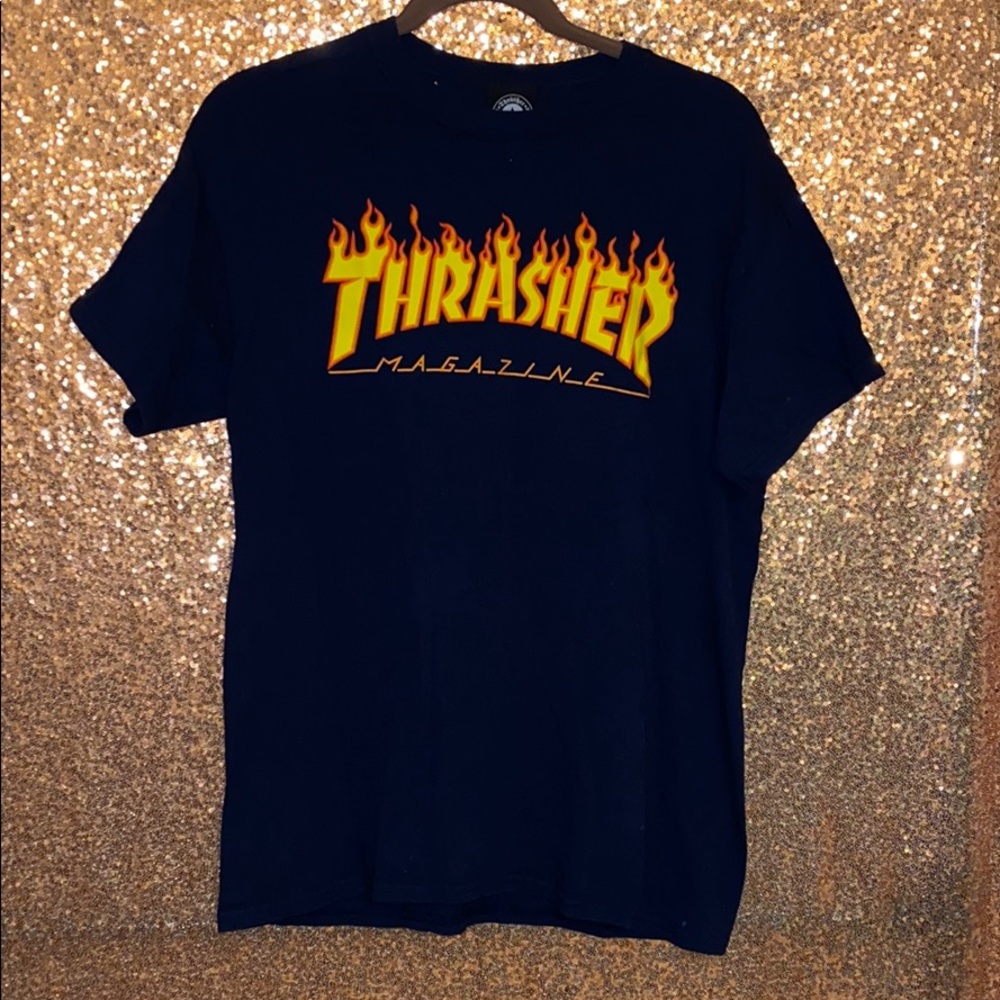 Navy Blue Thrasher Tee